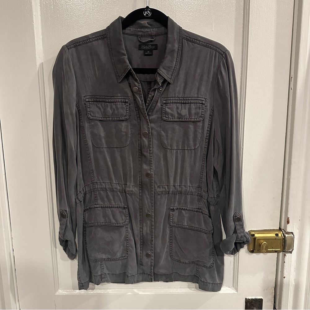 Lucky Brand lightweight utility jacket, M, grey, GUC
